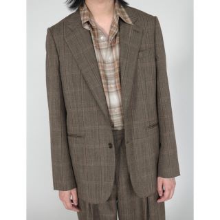 AURALEE 21aw BLUEFACED WOOL CHECK セットアップ(セットアップ)