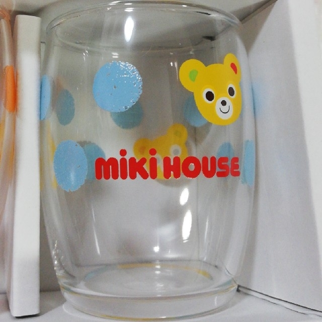 mikihouse(ミキハウス)の新品　mikihouse カラフル水玉プッチーくん付きグラス5個セット キッズ/ベビー/マタニティの授乳/お食事用品(その他)の商品写真