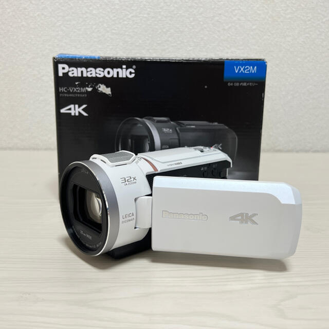 美品 HC-VX2M-W Panasonic 4K ビデオカメラ 64GB