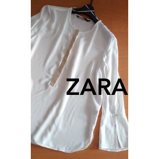 ザラ(ZARA)のみぃ様専用♪ZARA★細かなビジュー素敵なトップス(カットソー(長袖/七分))