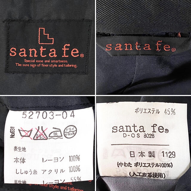 santa fe　サンタフェ　フード付コート　黒　フェイクファー　Fサイズ