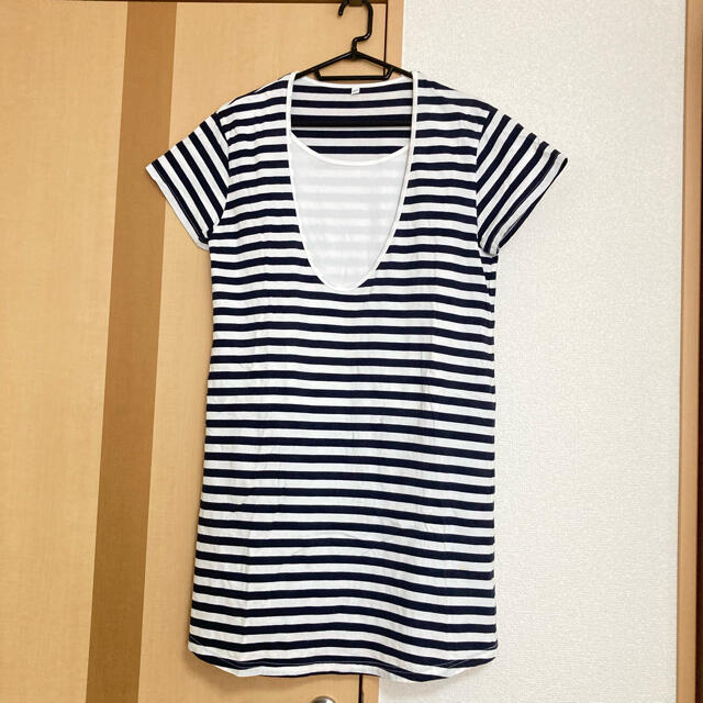 MUJI (無印良品)(ムジルシリョウヒン)の無印良品　授乳口あり　ボーダー　Tシャツ キッズ/ベビー/マタニティのマタニティ(マタニティトップス)の商品写真