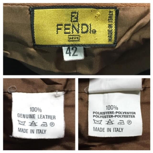 極美品　FENDI フェンディ　軽くて柔らか◎レザージャケット　RaLD42