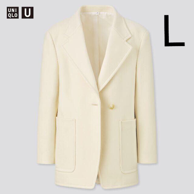 【未使用】UNIQLO U ウールブレンドジャージージャケット（オフホワイト） | フリマアプリ ラクマ