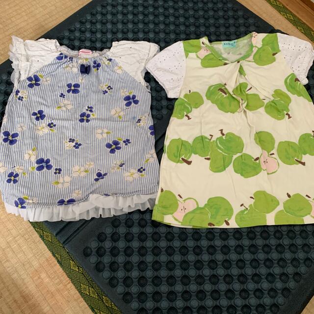 hakka kids(ハッカキッズ)のミキハウス、ハッカキッズTシャツセット キッズ/ベビー/マタニティのキッズ服女の子用(90cm~)(Tシャツ/カットソー)の商品写真