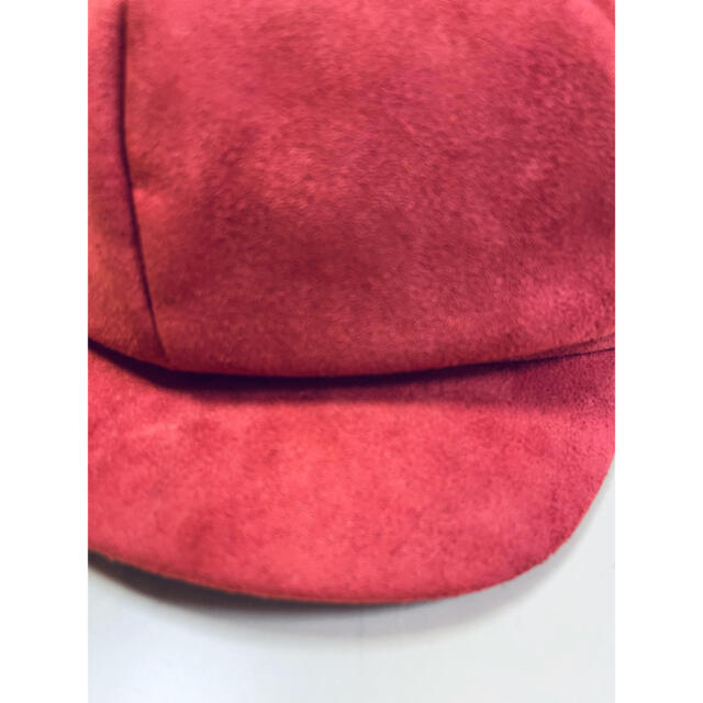 Casselini(キャセリーニ)の新品タグ付き　キャセリーニ　キャスケット　レッド　スエード　 レディースの帽子(キャスケット)の商品写真