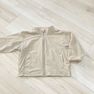 ムジルシリョウヒン(MUJI (無印良品))の値下げ❣️無印良品ベビー服☆ベージュ撥水ナイロンジャンパー90センチ(ジャケット/上着)