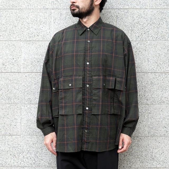 1LDK SELECT(ワンエルディーケーセレクト)のfreshservice Check Flap Pocket L/S Shirt メンズのトップス(シャツ)の商品写真