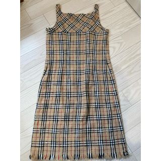 バーバリーブルーレーベル(BURBERRY BLUE LABEL)のバーバリーブルーレーベル　ツイードワンピース(ひざ丈ワンピース)