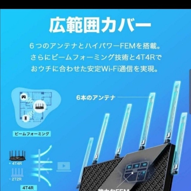 TP-Link Wi-Fi6 無線LANルーター OneMesh対応AX73/A 3