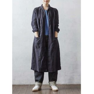 イデー(IDEE)の【美品】 POOL いろいろの服 ワークコートネイビー　イデー(ロングコート)