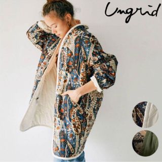 アングリッド(Ungrid)の新品タグ付 ungrid リバーシブルキルティングミリタリーブルゾン アイボリー(ブルゾン)