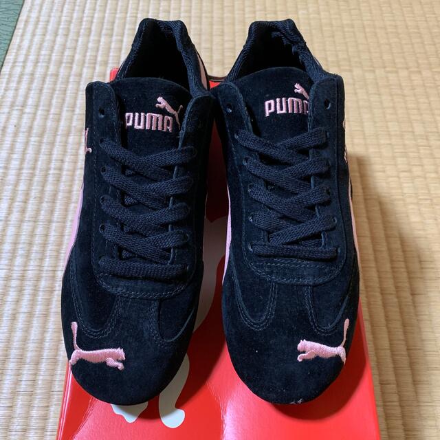 新品　PUMA スピードキャットP ブラック　ピンク　24.5cm  激レア　靴