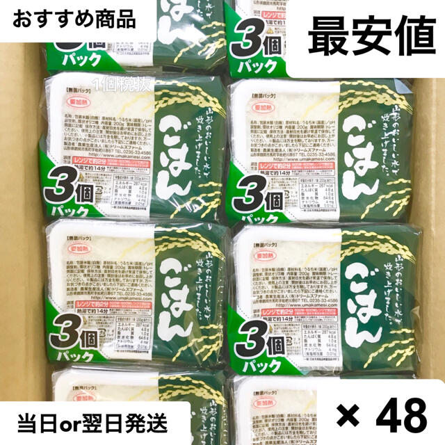 米/穀物　無菌パックごはん　200g×48個(2ケース)