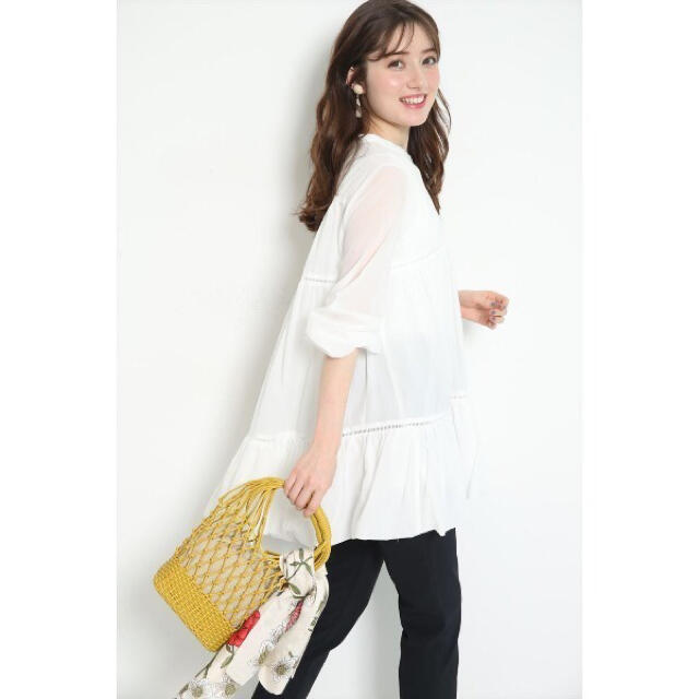 Apuweiser-riche スタンドカラーティアードブラウスの通販 by ♡shop|アプワイザーリッシェならラクマ - アプワイザーリッシェ 国産日本製