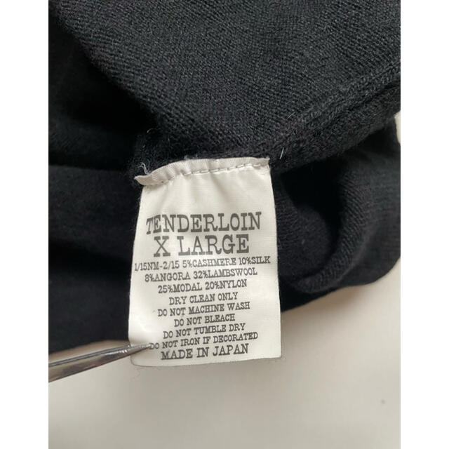 TENDERLOIN(テンダーロイン)の正規品　テンダーロイン　カシミア　ニット　XL 黒　ブラック　７分袖　NFL  メンズのトップス(ニット/セーター)の商品写真