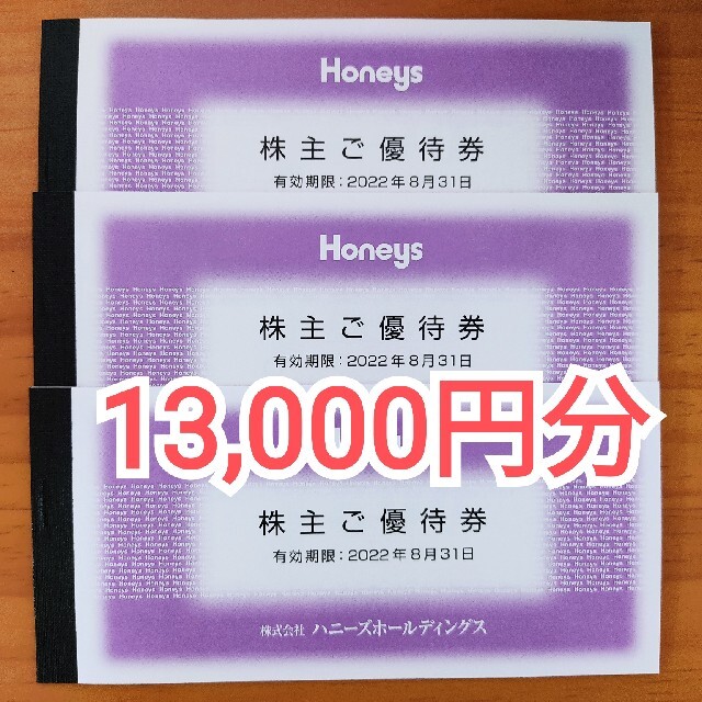 優待券/割引券ハニーズ 株主優待 8,000円分