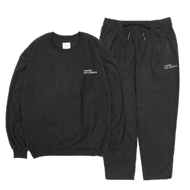 S.F.C / FLEECE SET UP / BLACK フリースセットアップ