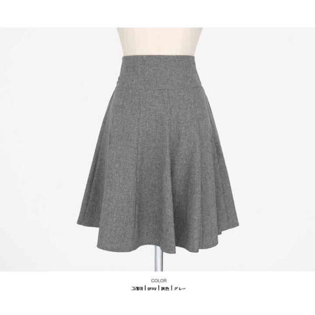 dholic(ディーホリック)のフレアスカート グレー レディースのスカート(ひざ丈スカート)の商品写真