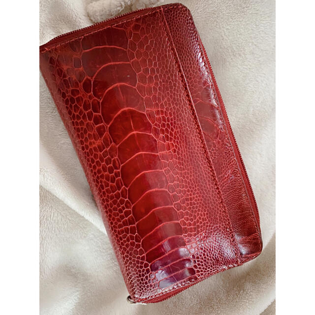 クロコダイル 長財布 赤 レッド レディースのファッション小物(財布)の商品写真