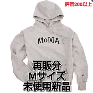 モマ(MOMA)のChampion x MoMA限定フーディー Mサイズ グレー(パーカー)