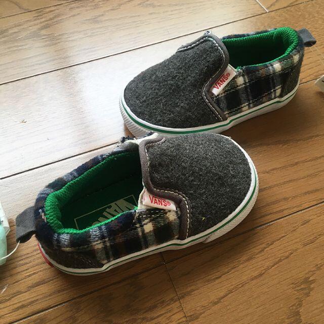 VANS(ヴァンズ)のドライクリーニング済 VANS バンズ  スリッポン 13cm 美品 キッズ/ベビー/マタニティのベビー靴/シューズ(~14cm)(スニーカー)の商品写真