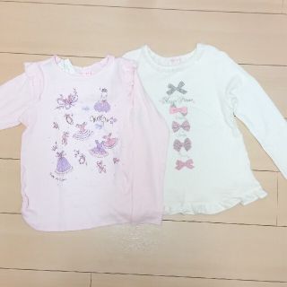 メゾピアノ(mezzo piano)のタグ付き未使用&数回着用 メゾピアノ 140cm 長袖 2枚セット♪(Tシャツ/カットソー)