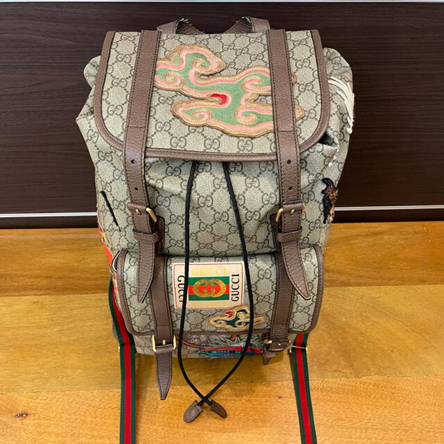 ★中古 美品 GUCCI クーリエ GGスプリーム シェリーライン バックパック