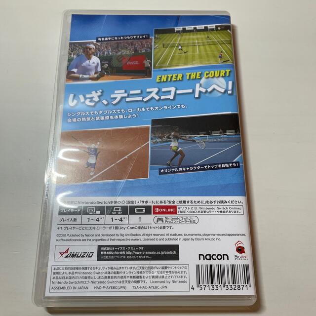 テニス ワールドツアー2 Switch エンタメ/ホビーのゲームソフト/ゲーム機本体(家庭用ゲームソフト)の商品写真