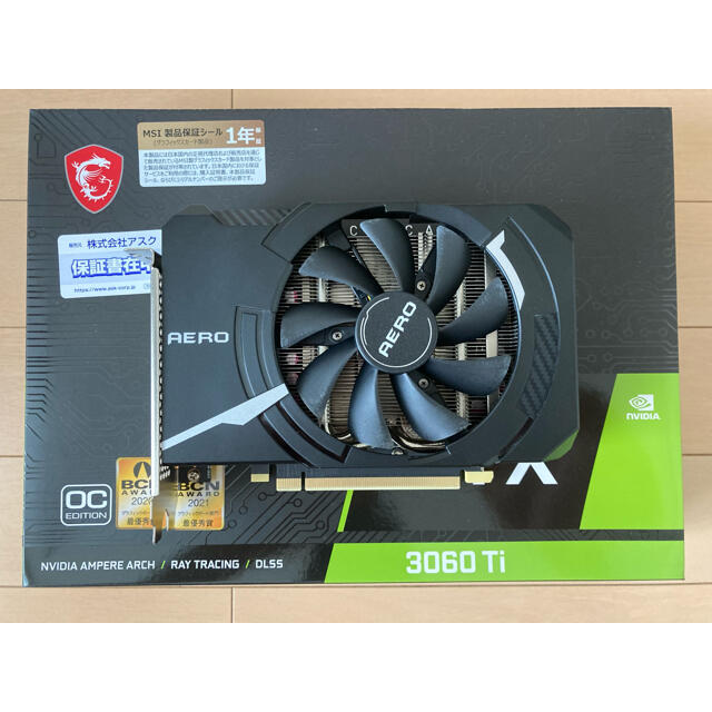 PCパーツMSI GeForce 3060 Ti AERO ITX 8G OC