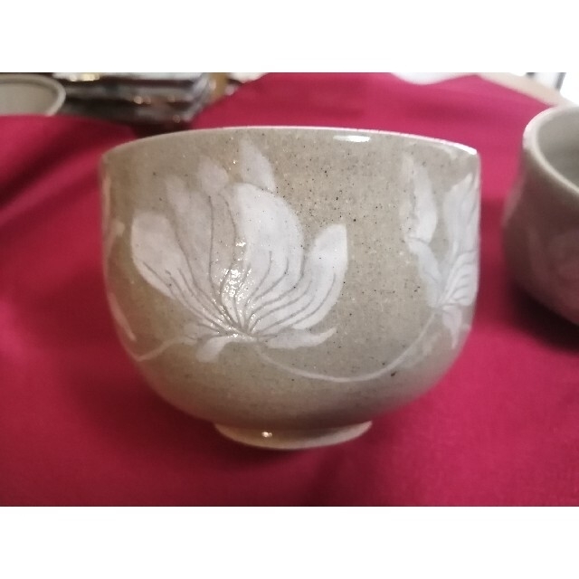 作家物　茶碗　花　茶道　鉢　器　大小