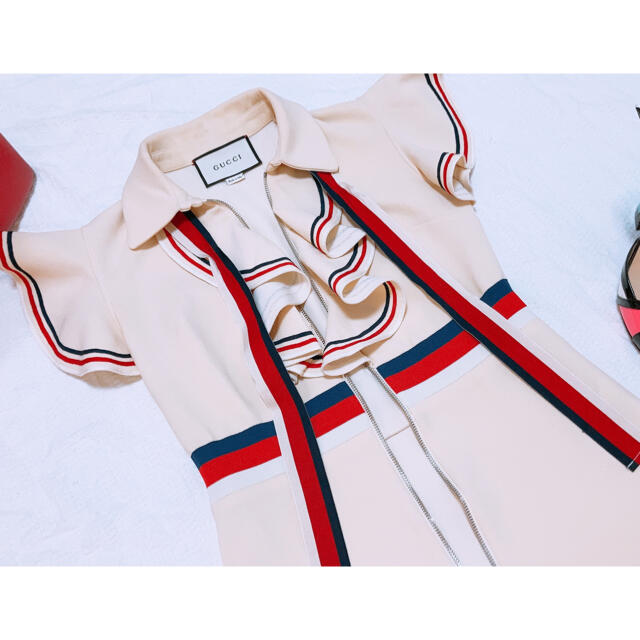 Gucci - ♥️お値下げ♥️美品💖GUCCIトリコロール💖ワンピース💖の