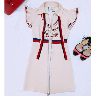 最終値下げ!!GUCCI トリコロールワンピース-