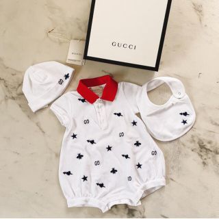 グッチ(Gucci)の【美品】GUCCI♡ベビーロンパース(ロンパース)