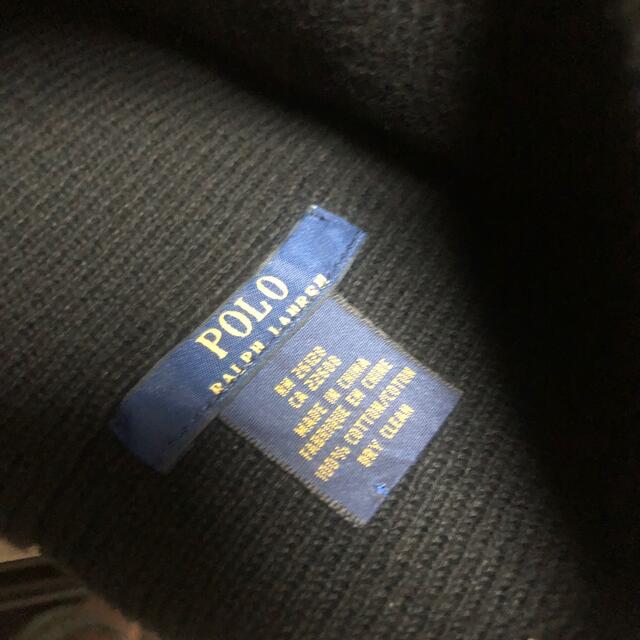 POLO RALPH LAUREN(ポロラルフローレン)のPOLO RALPH LAUREN ニット帽 ブラック 未使用 レディースの帽子(ニット帽/ビーニー)の商品写真