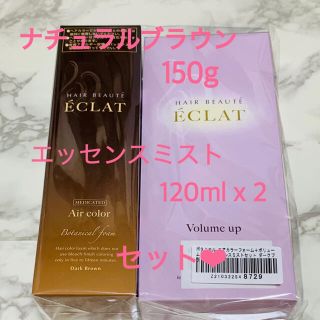 新品 ⭐︎ ヘアボーテエクラ ボタニカル エアカラーフォーム &ミスト セット(白髪染め)