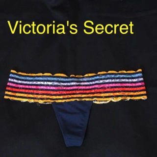 ヴィクトリアズシークレット(Victoria's Secret)のヴィクトリアシークレット PINK ボーダー × ネイビー トング ショーツ(ショーツ)