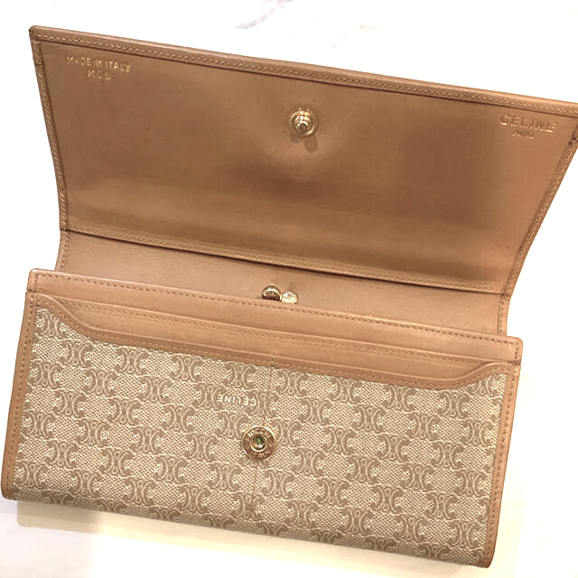 セリーヌ CELINE 財布 長財布 マカダム柄 ヴィンテージ - 財布