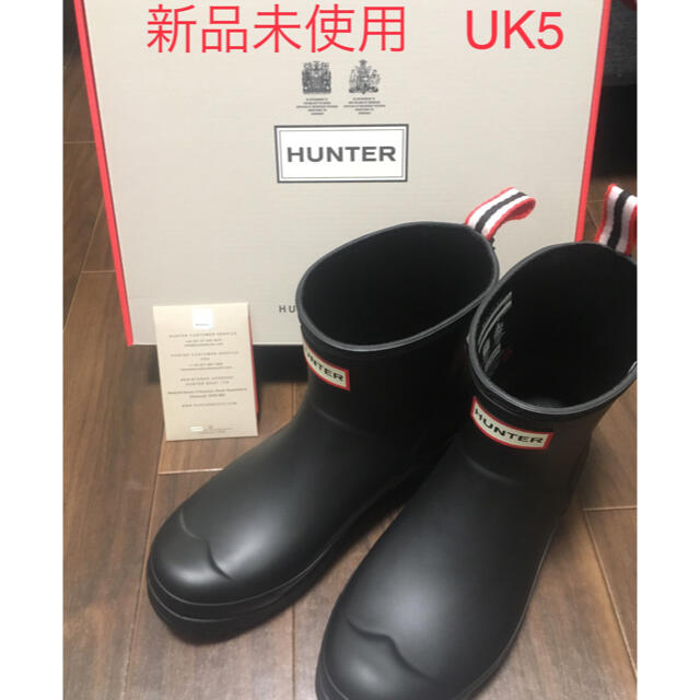 HUNTER ハンター プレイショート　ブラック　UK5 24.0cmレインブーツ/長靴