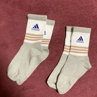 アディダス(adidas)のアディダス靴下二足組　19〜21くらい　adidas(靴下/タイツ)