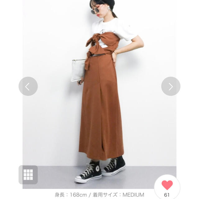 Ameri VINTAGE(アメリヴィンテージ)のAmeri vintage ダブルリボンべアワンピース レディースのパンツ(サロペット/オーバーオール)の商品写真