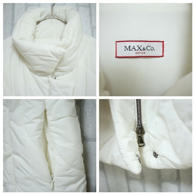 Max & Co.(マックスアンドコー)のMAX&CO マックス&コー　ホワイト　ダウンジャケット　イタリア製　汚れなし レディースのジャケット/アウター(ダウンジャケット)の商品写真