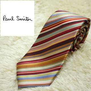 ポールスミス(Paul Smith)のポールスミス　総柄　ストライプ　マルチカラー　シルク100% ネクタイ(ネクタイ)