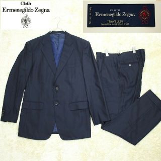 エルメネジルドゼニア(Ermenegildo Zegna)のゼニア　スーツ　セットアップ　ネイビー　Mサイズ　ストライプ　ウール100%(セットアップ)