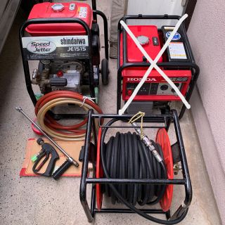 高圧洗浄機、高圧ホースドラム付【定価¥50万位】の通販 by