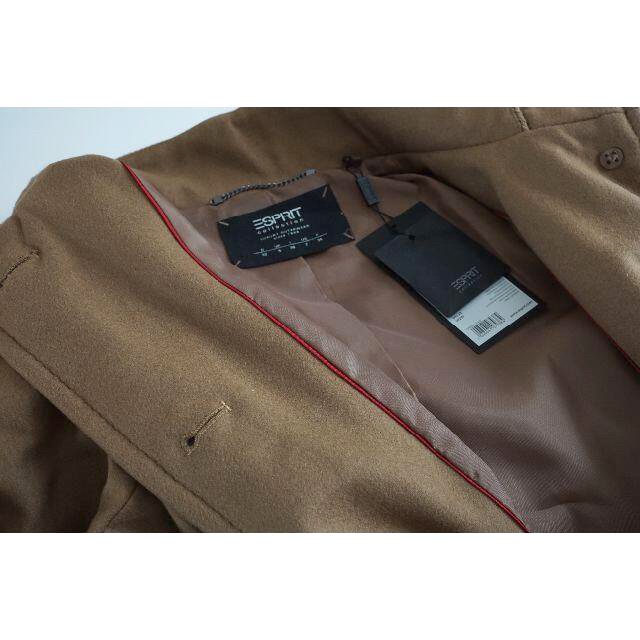 Esprit】新品未使用 レディース ロングコート イタリアウール キャメル-