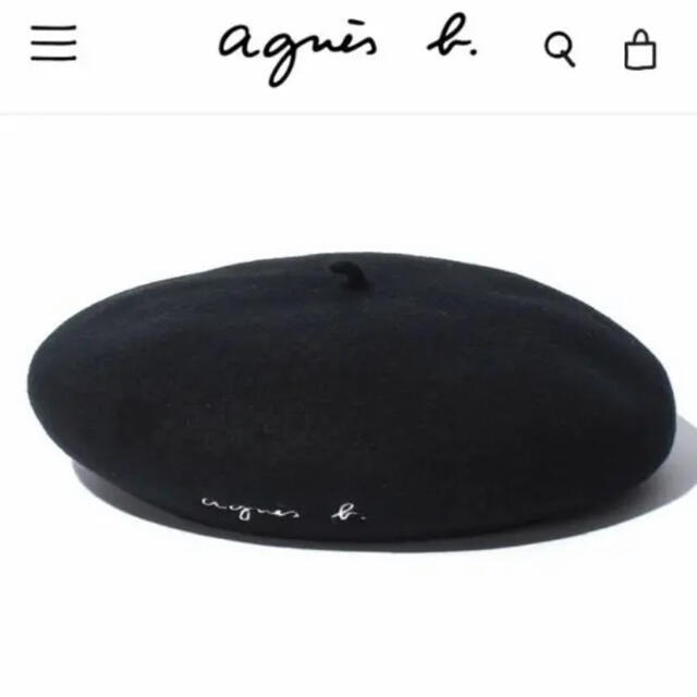 agnes b.(アニエスベー)の新品タグ付き　人気　アニエスベー  ベレー帽　ブラック　T1 キッズ/ベビー/マタニティのこども用ファッション小物(帽子)の商品写真