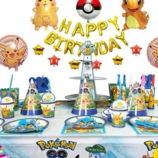 残りわずか！ポケモン☆パーティーセット 9点 誕生日飾り コップお皿スプーン(その他)