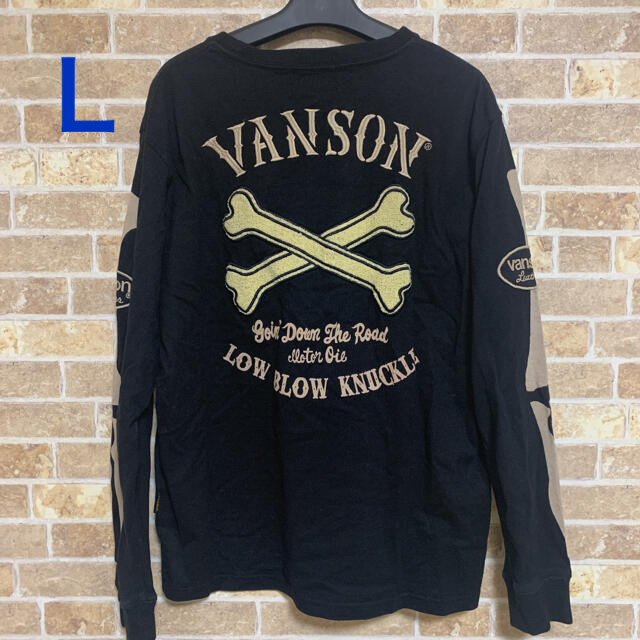 VANSON(バンソン)のVANSON ロンT  Lサイズ　美品　MENS 刺繍ロゴ メンズのトップス(Tシャツ/カットソー(七分/長袖))の商品写真