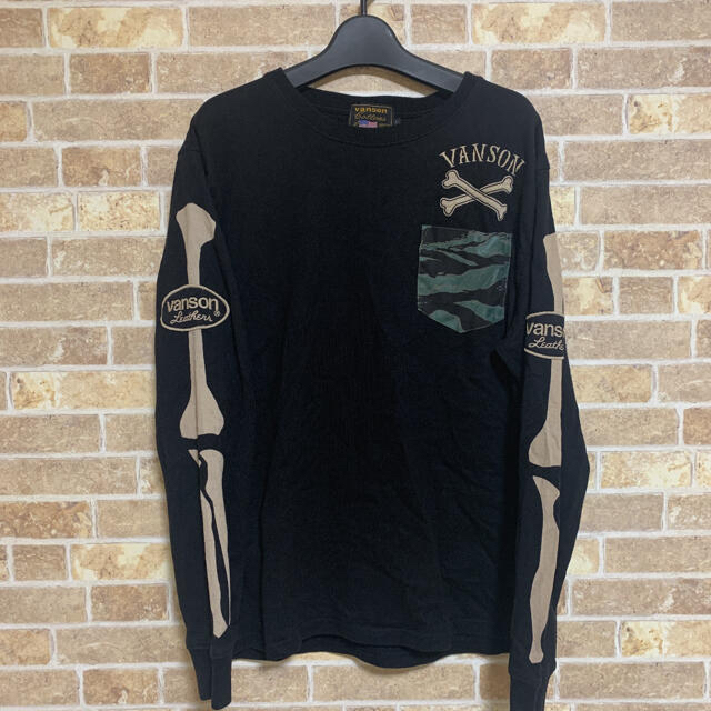 VANSON(バンソン)のVANSON ロンT  Lサイズ　美品　MENS 刺繍ロゴ メンズのトップス(Tシャツ/カットソー(七分/長袖))の商品写真